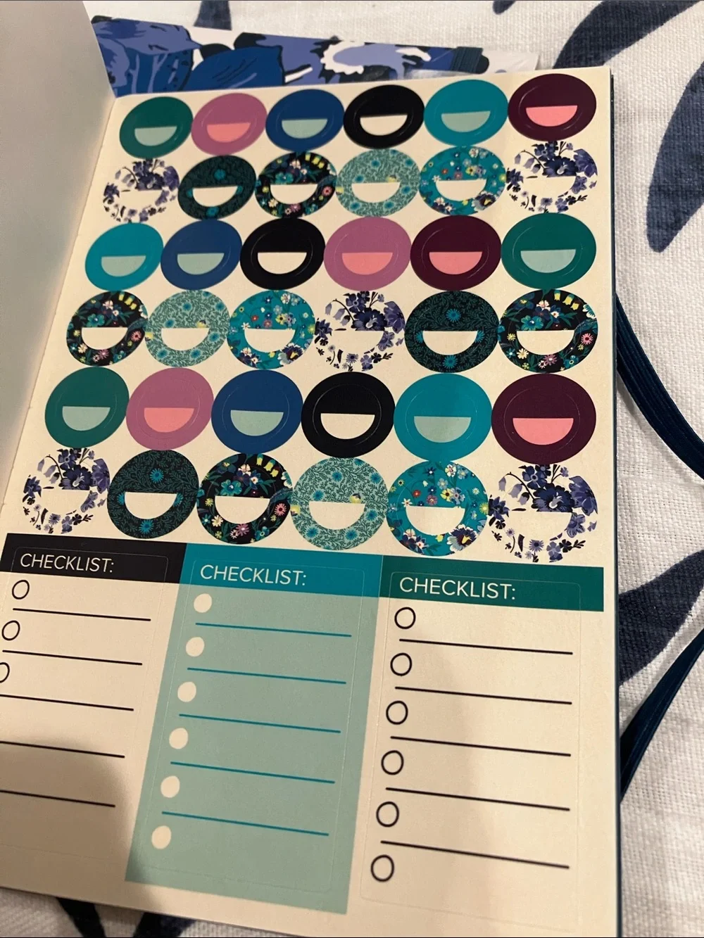 Vera Bradley Planner Stickers (2), Sticky Notes &  Index Card Deck, journal, pen